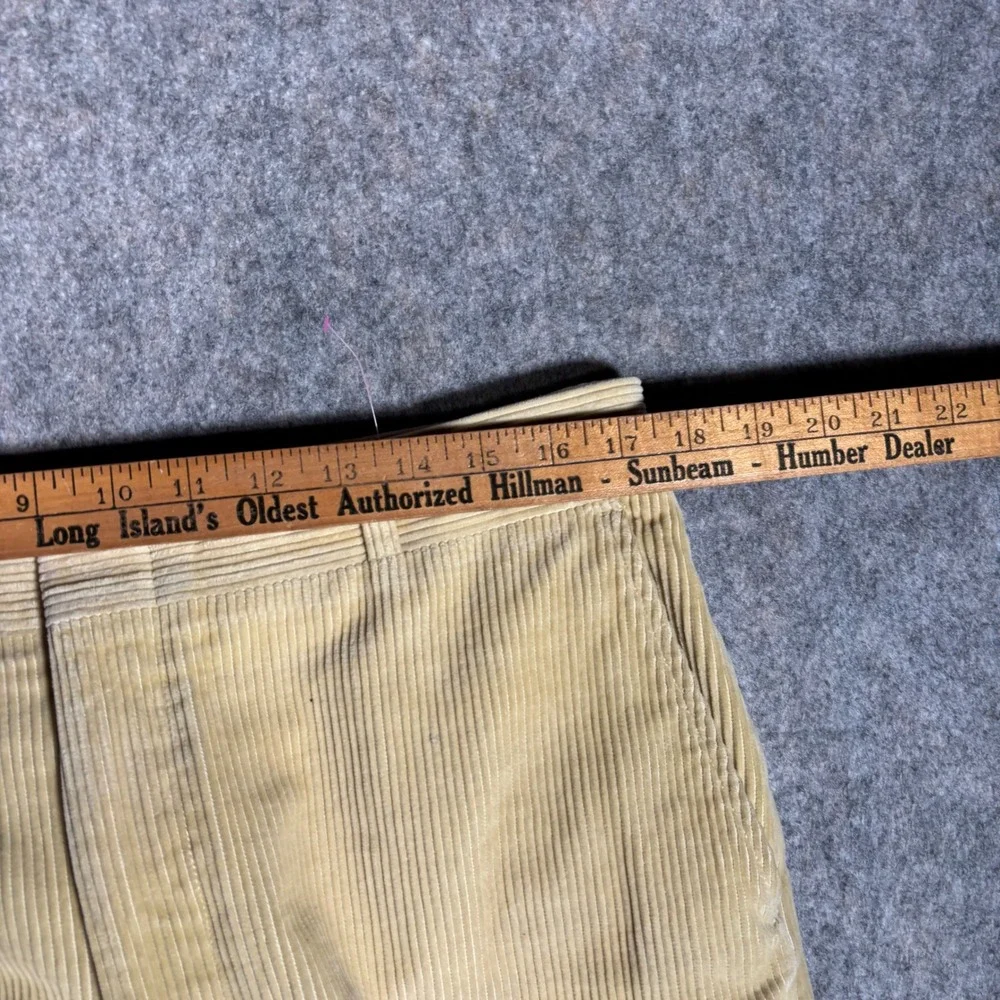Corbin Corduroy Pants Mens 34x30 Beige Tan Vintage Wide‎ Wale Skater Preppy Golf
